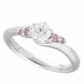 Star Jewelry スタージュエリー ダイヤモンド(0.351ct D-VS2-3Ex) ピンクダイヤモンド(0.07ct) リング PT950 プラチナ 日本サイズ約9号 #49 鑑定書【送料無料】指輪【中古】21811001