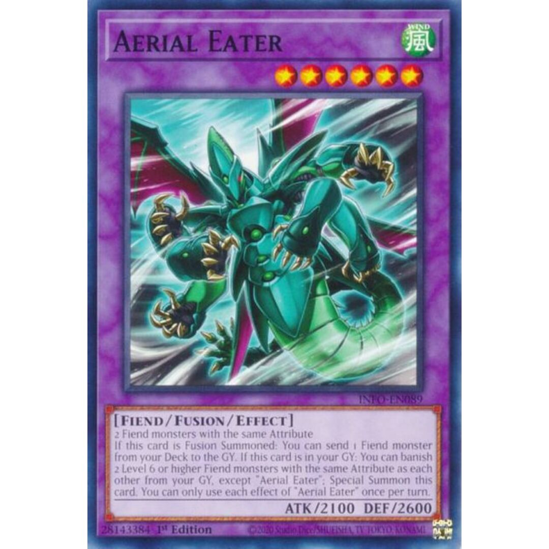 遊戯王 INFO-EN089 Aerial Eater (英語版 1st Edition ノーマル) The Infinite Forbidden エンタメ/ホビーのアニメグッズ(その他)の商品写真