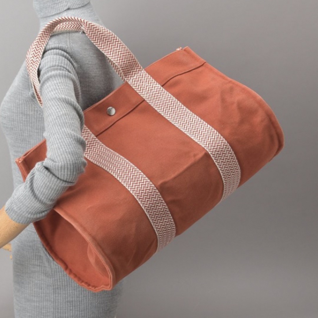 鑑定済み正規品 エルメス カンヌMM 大容量 キャンバスバック 鑑定済み正規品 エルメス カンヌMM 大容量 キャンバスバック