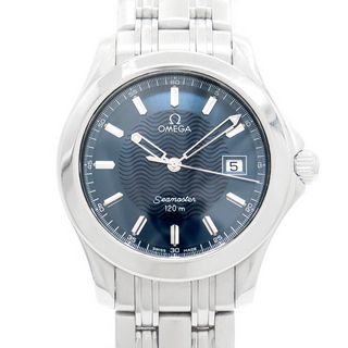 オメガ(OMEGA)の電池交換済 OMEGA オメガ シーマスター120 2511.81 デイト 120m防水 ネイビー SS ステンレス メンズ クォーツ【6ヶ月保証】【腕時計】【中古】(腕時計(アナログ))