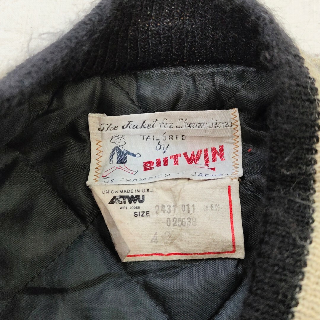 ヴィンテージ アメリカ製 60s 70s BUTWIN バトウィン スタジャン ヴィンテージ アメリカ製 60s 70s BUTWIN バトウィン スタジャン