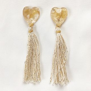 ハート ＊ お花 ＊ タッセル ＊ ピアス(ピアス)