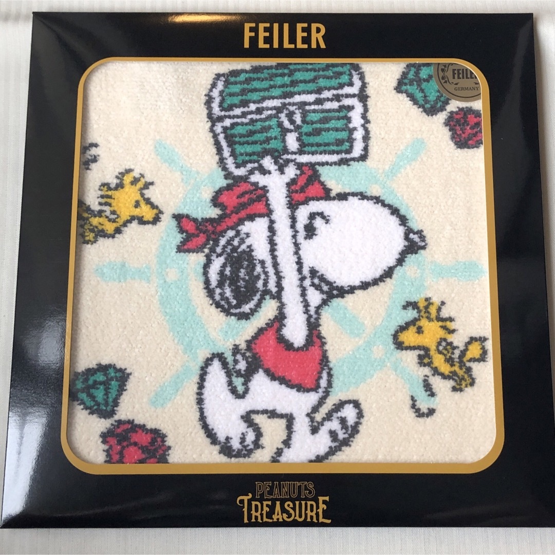 FEILER - フェイラー 阪急うめだ スヌーピー ハンカチ グレーの FEILER - フェイラー 阪急うめだ スヌーピー ハンカチ グレーの