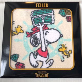 FEILER - フェイラー 阪急うめだ スヌーピー ハンカチ グレーの FEILER - フェイラー 阪急うめだ スヌーピー ハンカチ グレーの