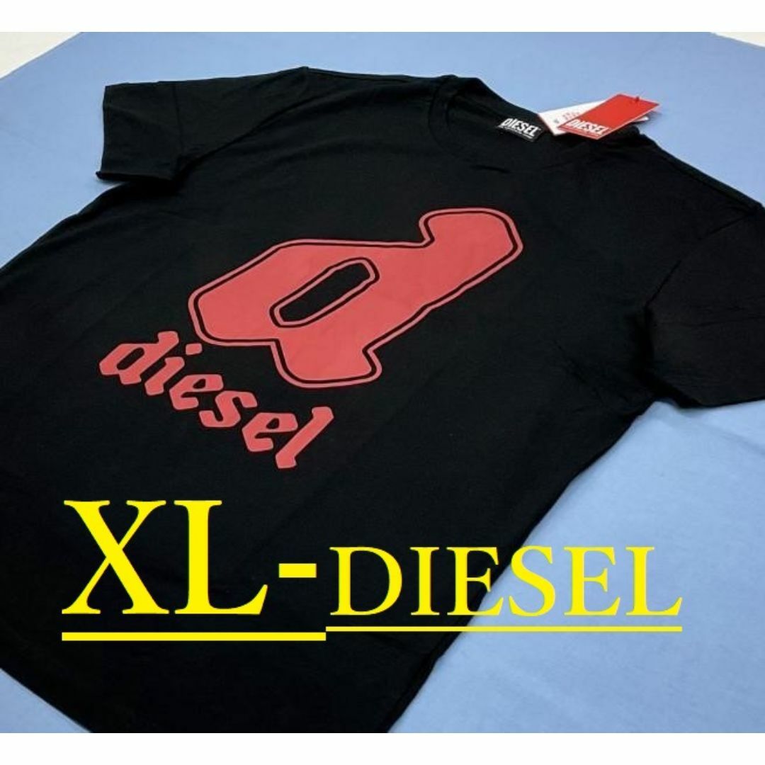 DIESEL - ディーゼル Tシャツ 41B24 ブラック XL ロゴ 新品 タグ DIESEL - ディーゼル Tシャツ 41B24 ブラック XL ロゴ 新品 タグ