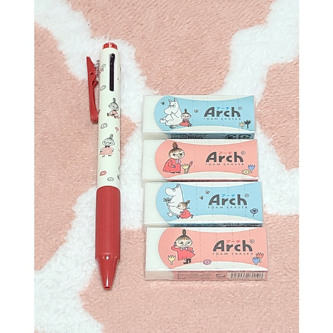 MOOMIN(ムーミン)のムーミン Arch 消しゴム アーチ 文房具 筆記具 リトルミィ メモ帳 ペン インテリア/住まい/日用品の文房具(ペン/マーカー)の商品写真