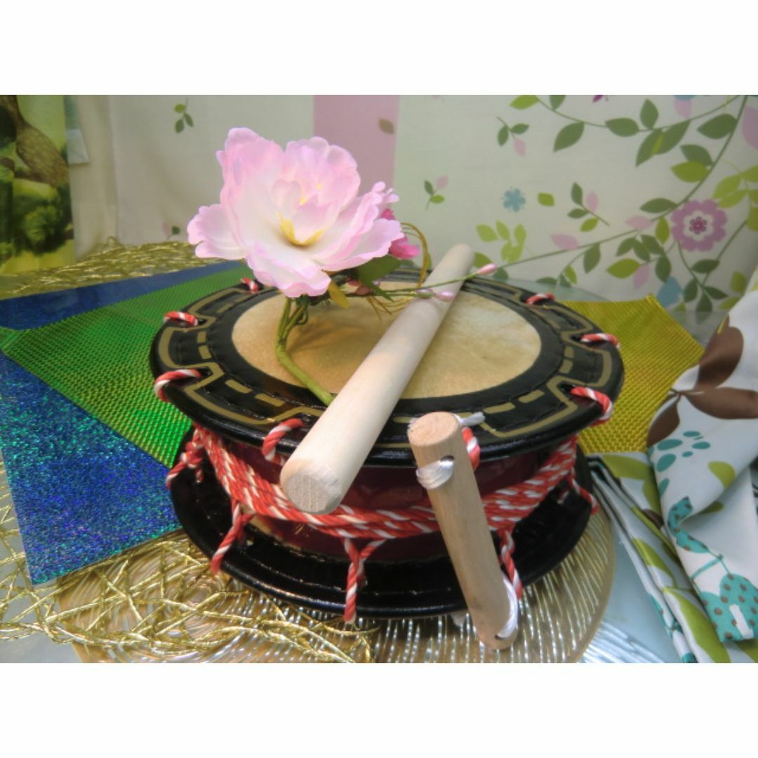 N(送料無料)17.980円 エイサー用締め太鼓30cm 牛皮撥付き