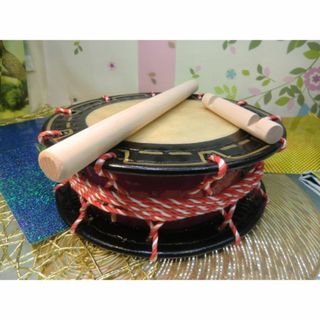 N(送料無料)17.980円　エイサー用締め太鼓30cm  牛皮撥付き(和太鼓)