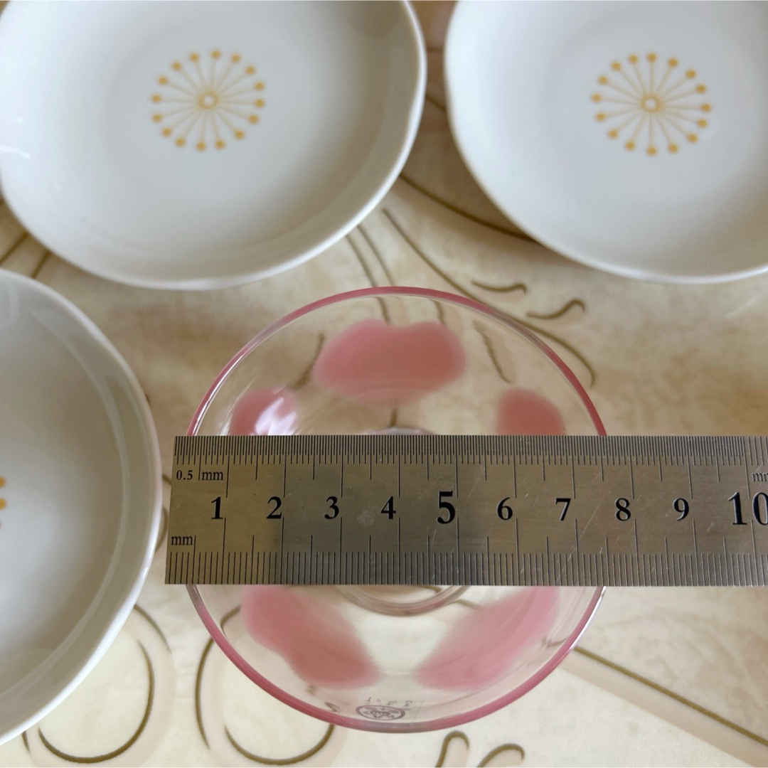 たち吉 - たち吉 冷茶グラス ソーサー ピンク ガラス 茶器セット たち吉 - たち吉 冷茶グラス ソーサー ピンク ガラス 茶器セット