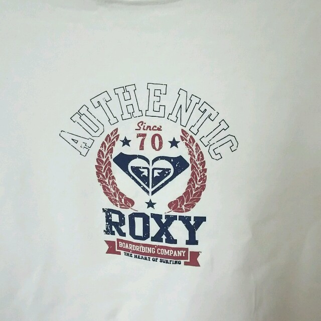 Roxy(ロキシー)の美品♥ROXY 長袖白Tシャツ  レディースのトップス(Tシャツ(長袖/七分))の商品写真