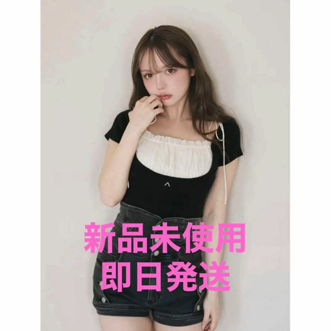 ANDMARY Mew frill tops BLACK free size ANDMARY Mew frill tops BLACK free size