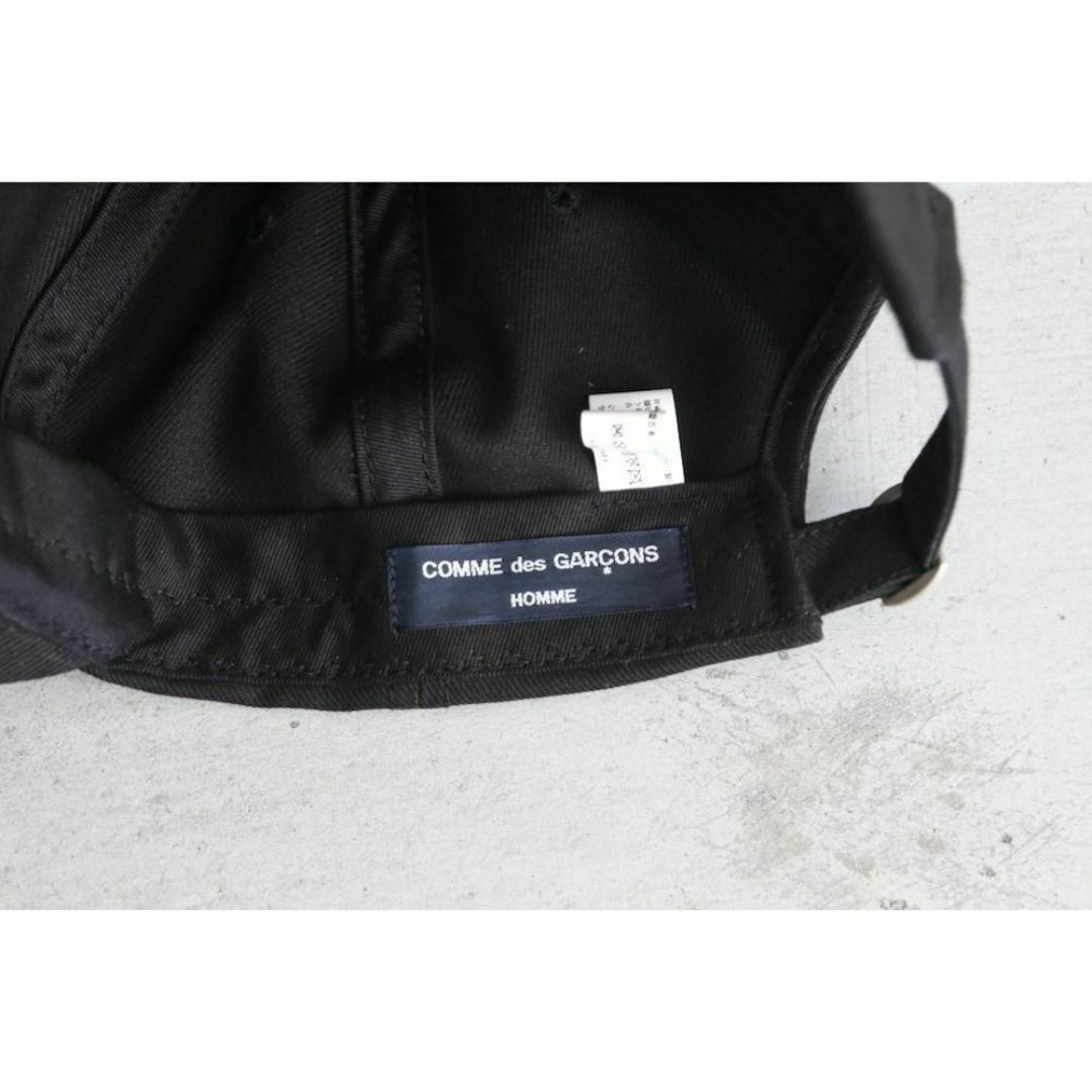 COMME des GARCONS HOMME LOGO CAP 黒 ギャルソン - キャップ COMME des GARCONS HOMME LOGO CAP 黒 ギャルソン - キャップ