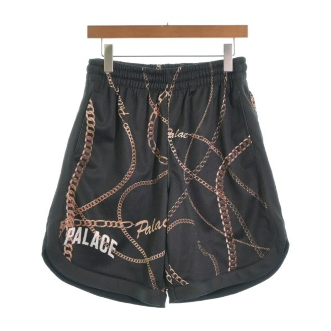 PALACE - PALACE パレス ショートパンツ S 黒x茶(総柄) 【古着 PALACE - PALACE パレス ショートパンツ S 黒x茶(総柄) 【古着