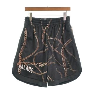 PALACE - PALACE パレス ショートパンツ S 黒x茶(総柄) 【古着 PALACE - PALACE パレス ショートパンツ S 黒x茶(総柄) 【古着