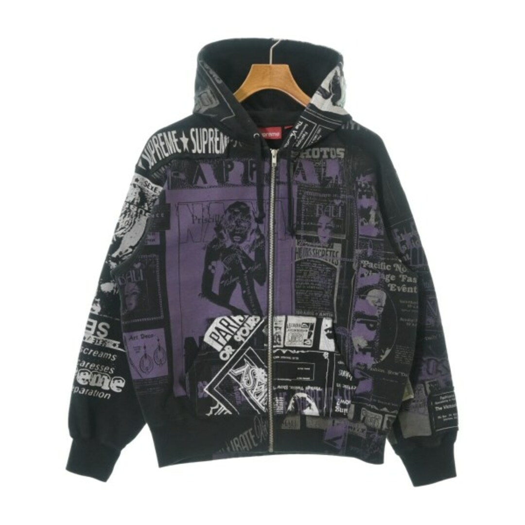 Supreme - Supreme シュプリーム パーカー S 黒x紫x白等(総柄 Supreme - Supreme シュプリーム パーカー S 黒x紫x白等(総柄