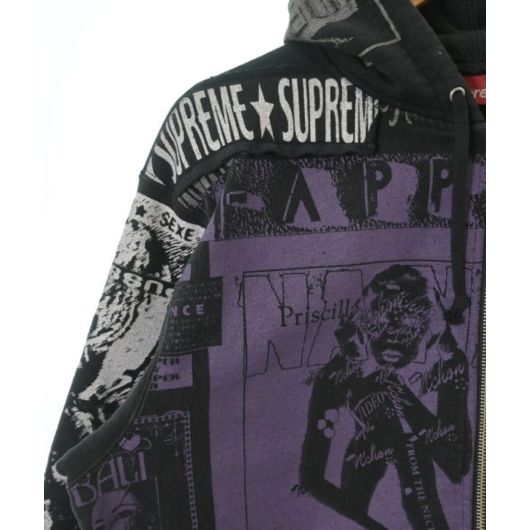Supreme - Supreme シュプリーム パーカー S 黒x紫x白等(総柄 Supreme - Supreme シュプリーム パーカー S 黒x紫x白等(総柄