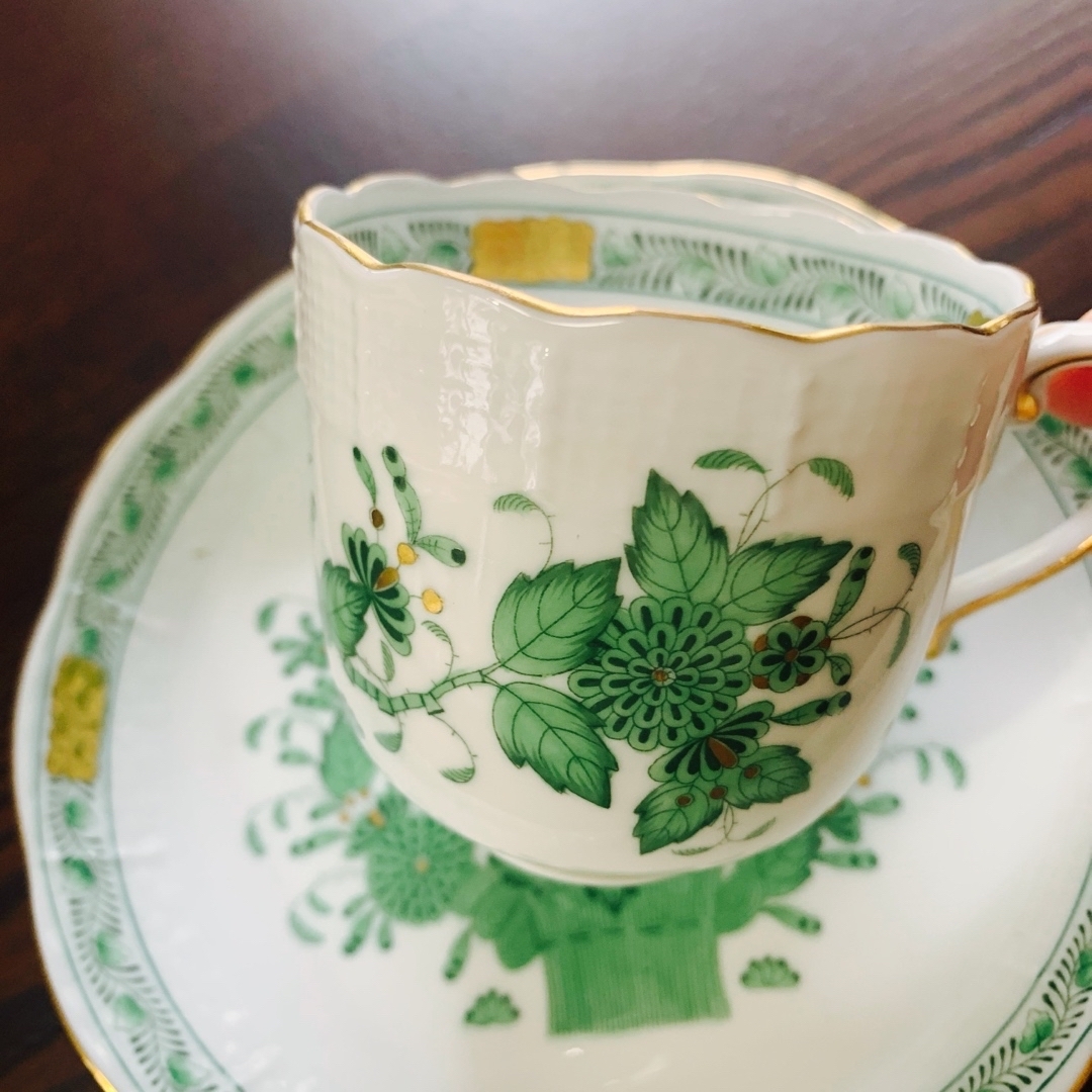 ヘレンド インドの華①コーヒーカップ&ソーサー ヘレンド インドの華①コーヒーカップ&ソーサー