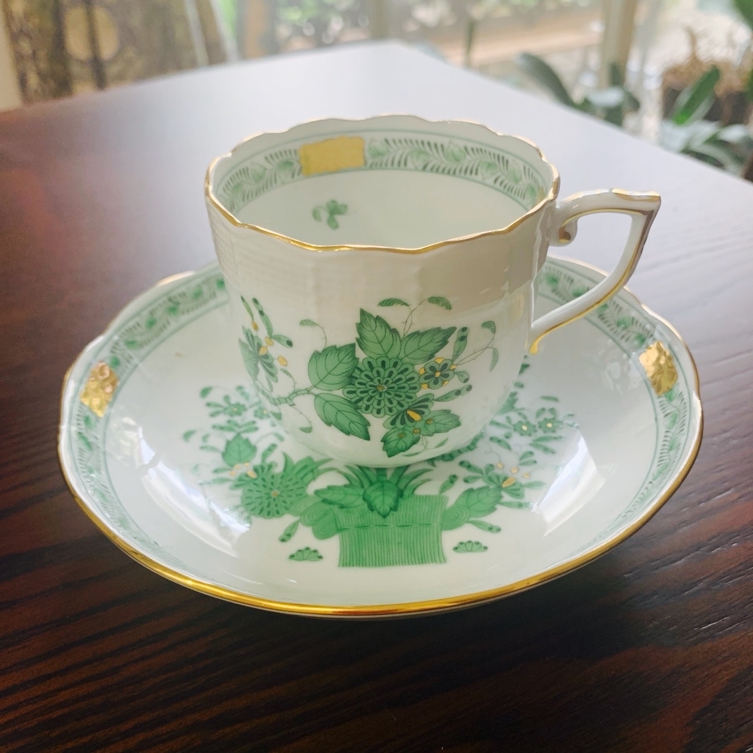 ヘレンド インドの華①コーヒーカップ&ソーサー ヘレンド インドの華①コーヒーカップ&ソーサー