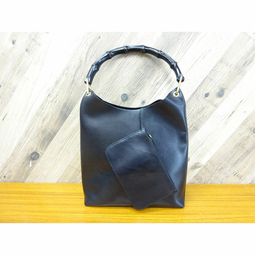 GUCCI - 広139/ GUCCI グッチ バンブー レザー トートバッグ