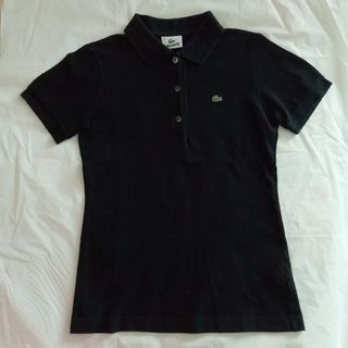 ラコステ(LACOSTE)のラコステ ポロシャツ 38サイズ ブラック レディース(ポロシャツ)