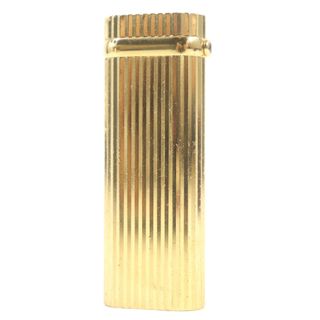 カルティエ(Cartier)の良品□Cartier カルティエ ストライプ柄 1Pルビー 新型 オーバル ローラー式 ガスライター ゴールド スイス製 メンズ 着火確認済み(タバコグッズ)
