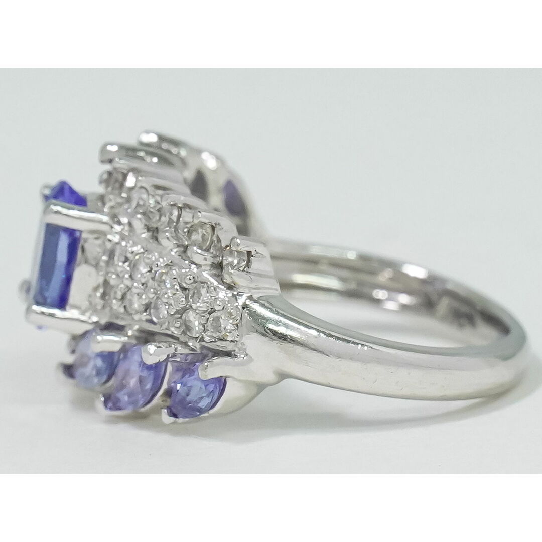 本物 タンザナイト ダイヤモンド 0.38ct Pt900 リング 指輪 10号 本物 タンザナイト ダイヤモンド 0.38ct Pt900 リング 指輪 10号