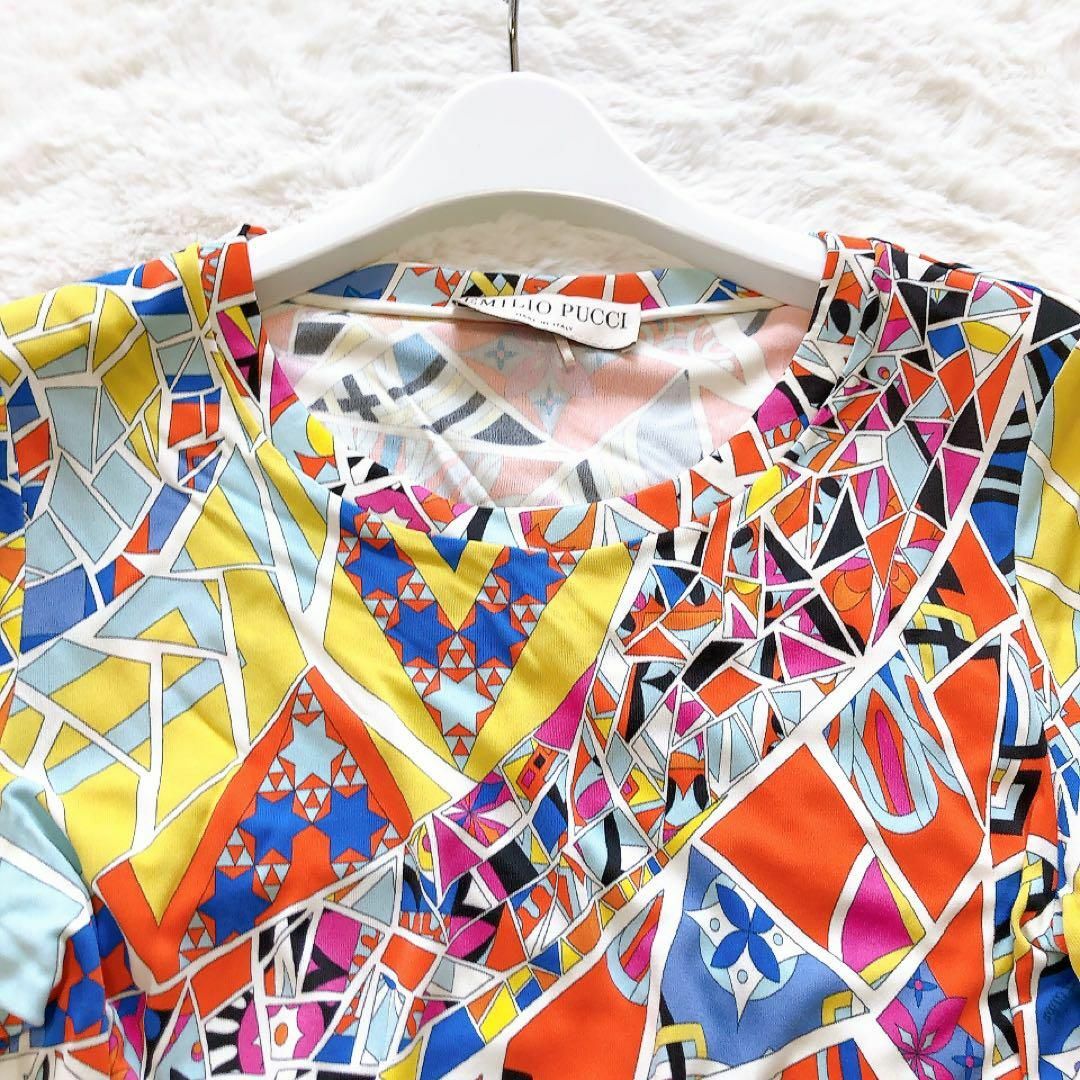 EMILIOPUCCI*エミリオプッチ 総柄ワンピース ロング 大きいサイズ42 EMILIOPUCCI*エミリオプッチ 総柄ワンピース ロング 大きいサイズ42