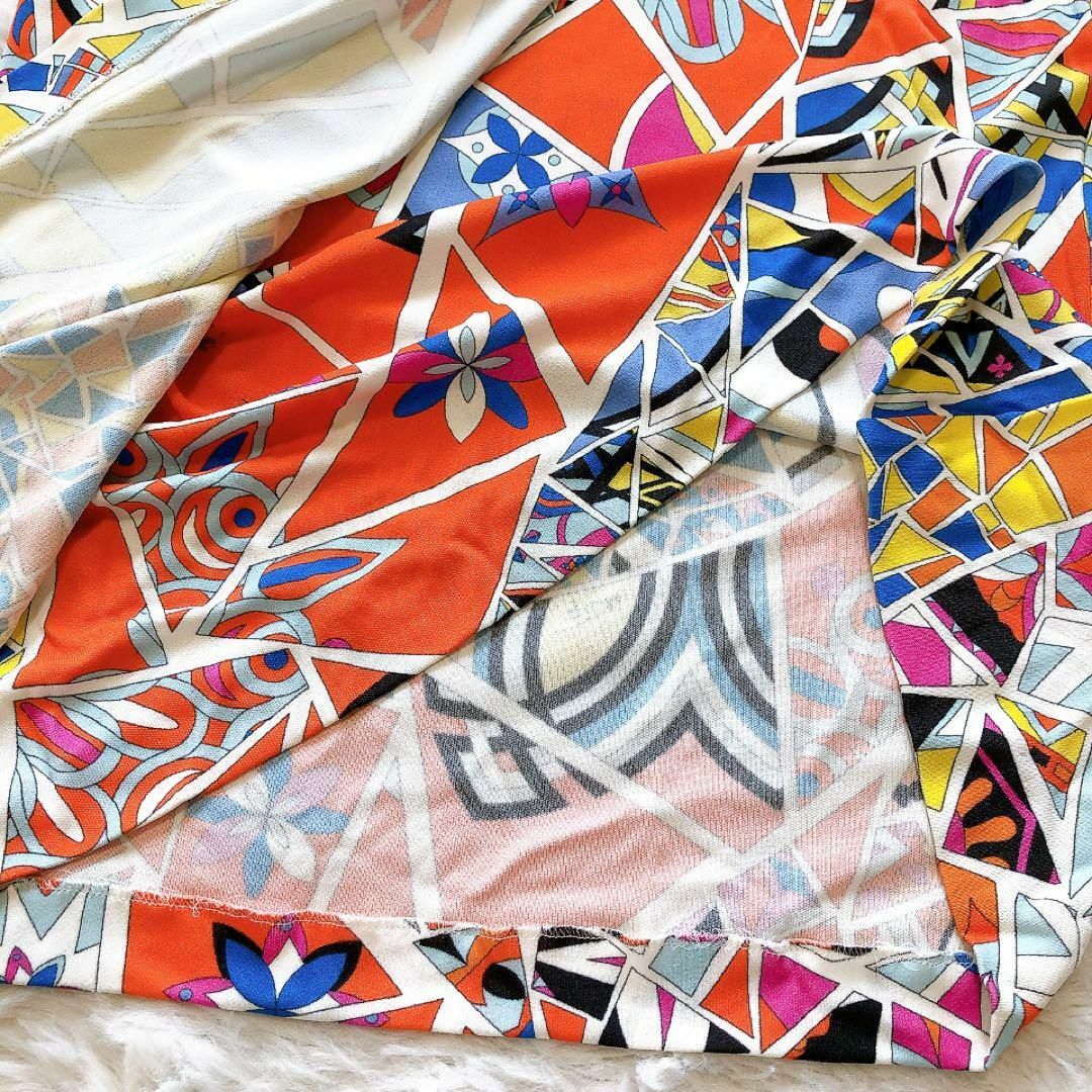 EMILIOPUCCI*エミリオプッチ 総柄ワンピース ロング 大きいサイズ42 EMILIOPUCCI*エミリオプッチ 総柄ワンピース ロング 大きいサイズ42