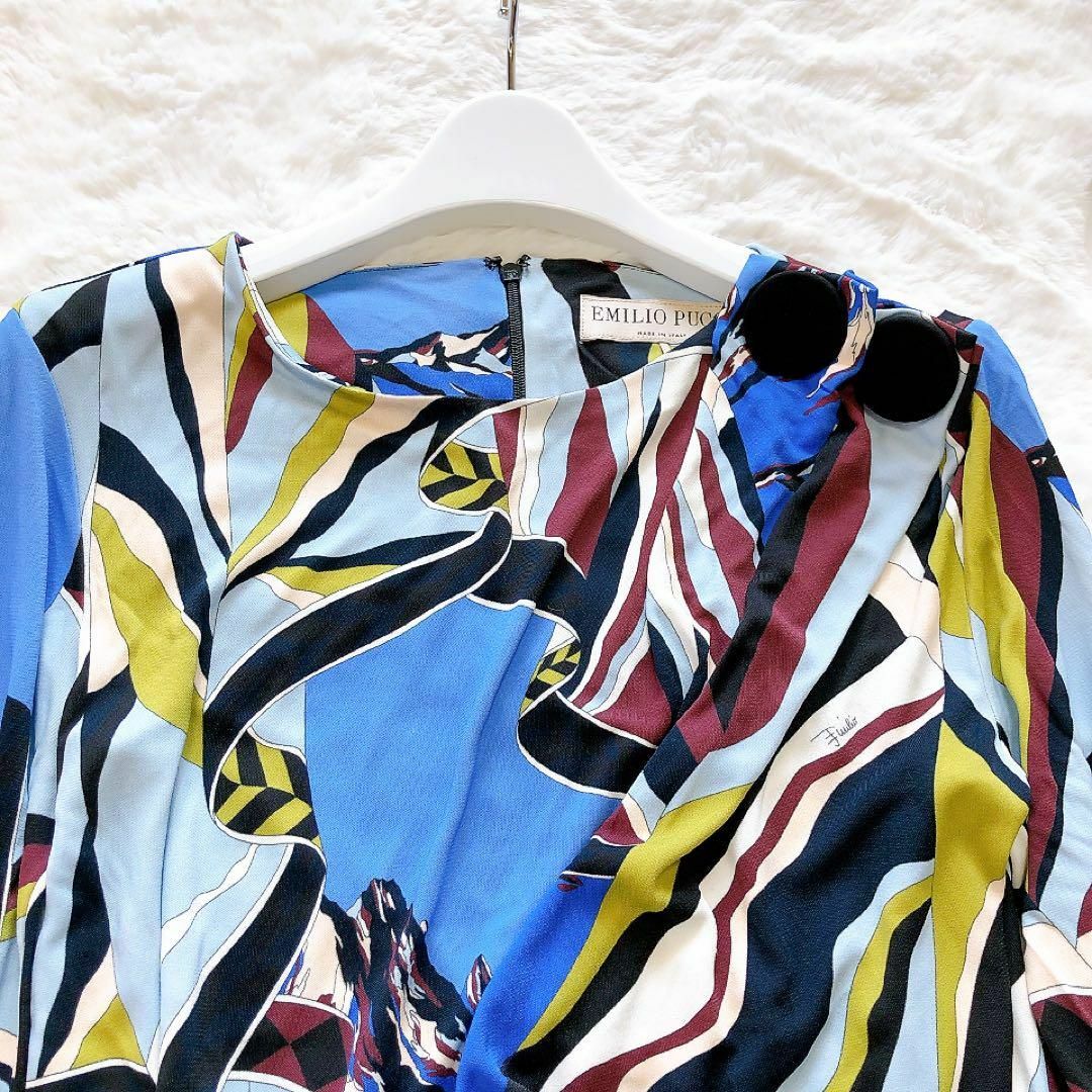EmilioPucci*エミリオプッチ 総柄ワンピース シルク ロング EmilioPucci*エミリオプッチ 総柄ワンピース シルク ロング
