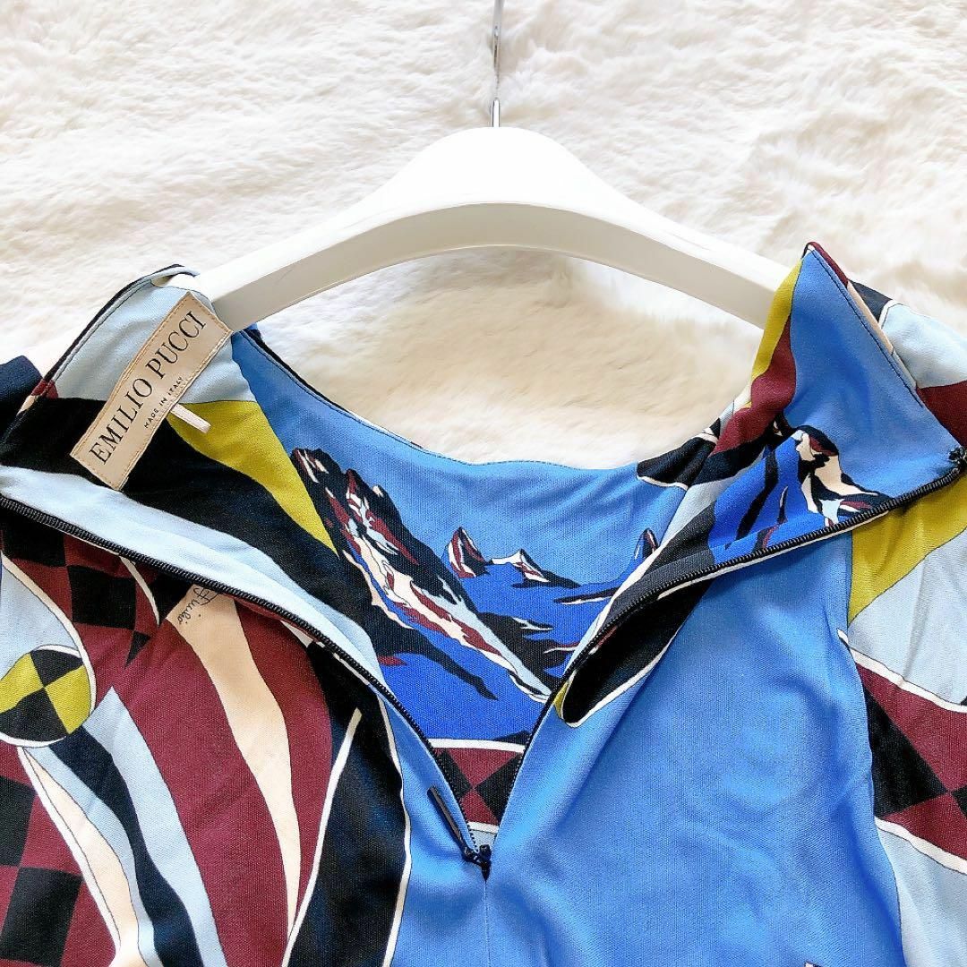 EmilioPucci*エミリオプッチ 総柄ワンピース シルク ロング EmilioPucci*エミリオプッチ 総柄ワンピース シルク ロング