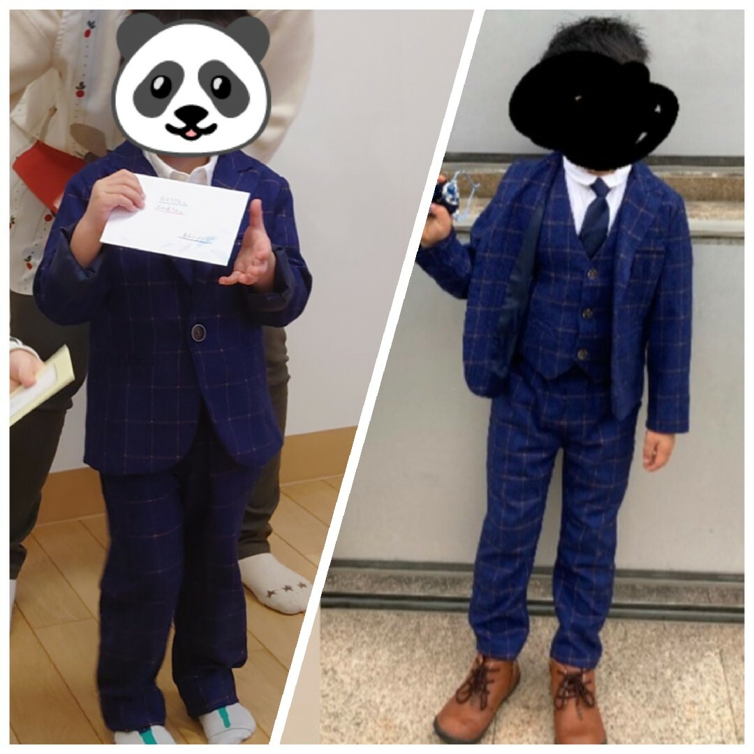 セレモニーセットアップ🕴️100㌢🍀 キッズ/ベビー/マタニティのキッズ服男の子用(90cm~)(ジャケット/上着)の商品写真