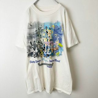 ディズニー(Disney)のビンテージ　古着　ディズニーワールド　ランドパーク　メンズ　半袖Tシャツ　白(Tシャツ/カットソー(半袖/袖なし))