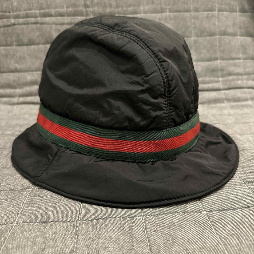 GUCCI - GUCCI グッチ ハット バケハ シェリーライン ロゴ GUCCI - GUCCI グッチ ハット バケハ シェリーライン ロゴ