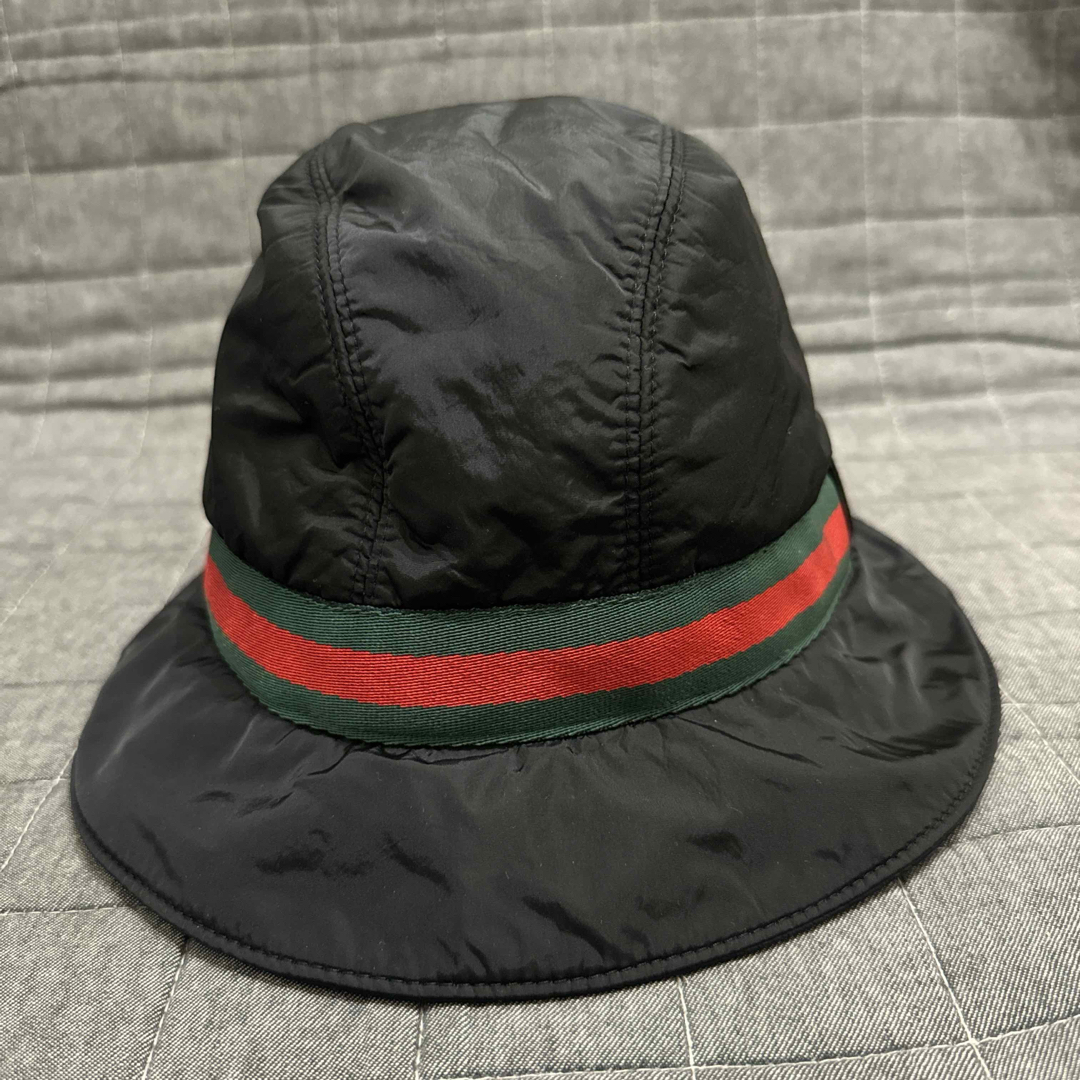 GUCCI - GUCCI グッチ ハット バケハ シェリーライン ロゴ GUCCI - GUCCI グッチ ハット バケハ シェリーライン ロゴ