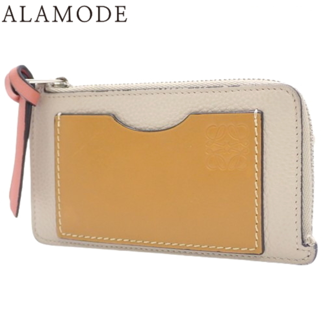 最大15%OFFクーポン 定期入れ 小銭入れ コインケース カードケース コインカードホルダー アナグラム LOEWE(ロエベ) - LOEWE 小物 C660Z40X04(2024年8月現在現行品 シルバー金具 ピンクベージュ ブラウン茶 ベージュ ライトオーツ/ハニー パラジウム金具 ソフトグレインカーフ パスケース 小物