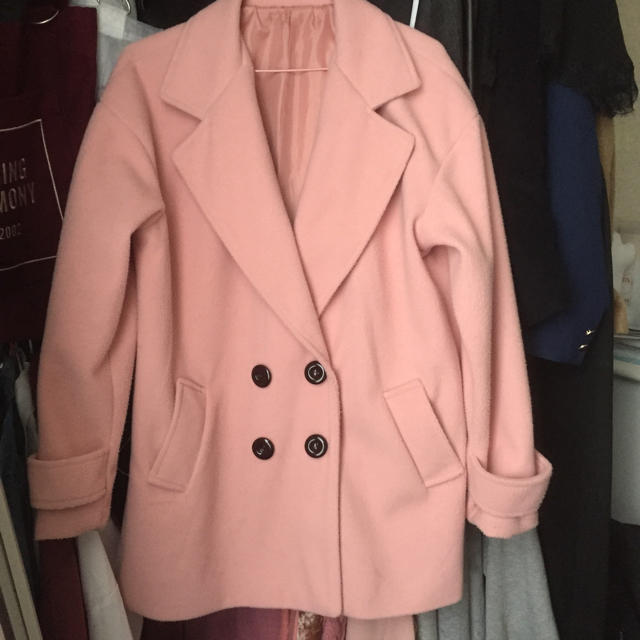 dholic(ディーホリック)のピンクのコート レディースのジャケット/アウター(ロングコート)の商品写真