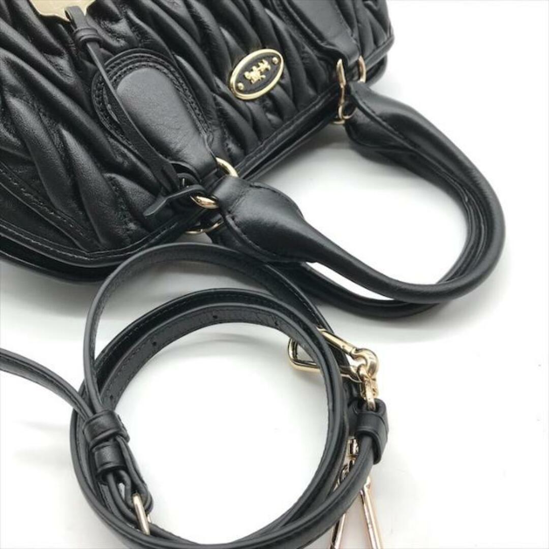 COACH - 展示品 COACH コーチ ギャザー キルテッド レザ－ ブラック 2WAY ハンド ショルダー バッグ レディース k3456の通販  by エムズファクトリー｜コーチならラクマ