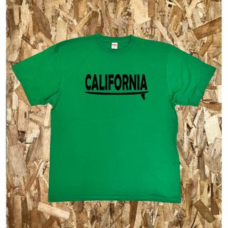 【新品】Tシャツ カリフォルニア XXXLサイズ グリーン サーフ ロゴ