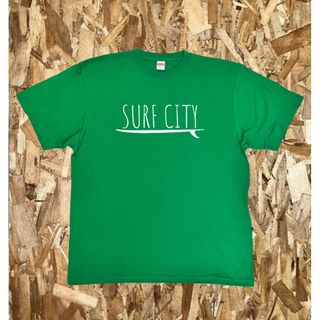 【新品】Tシャツ サーフ シティ ビックサイズ XXXL ロゴ グリーン