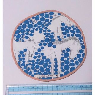 ミナペルホネン(mina perhonen)の未使用保管品◎ミナペルホネンoasisふちどり布◎馬水玉バッグやコートに(その他)