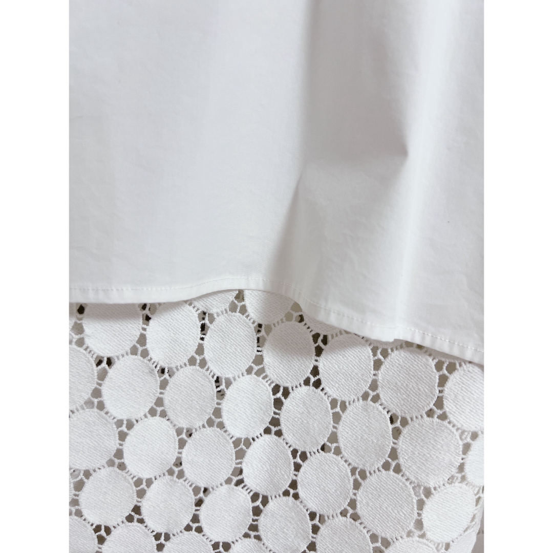 LE CIEL BLEU - 【美品】LE CIEL BLEU ドットレースレイヤード LE CIEL BLEU - 【美品】LE CIEL BLEU ドットレースレイヤード