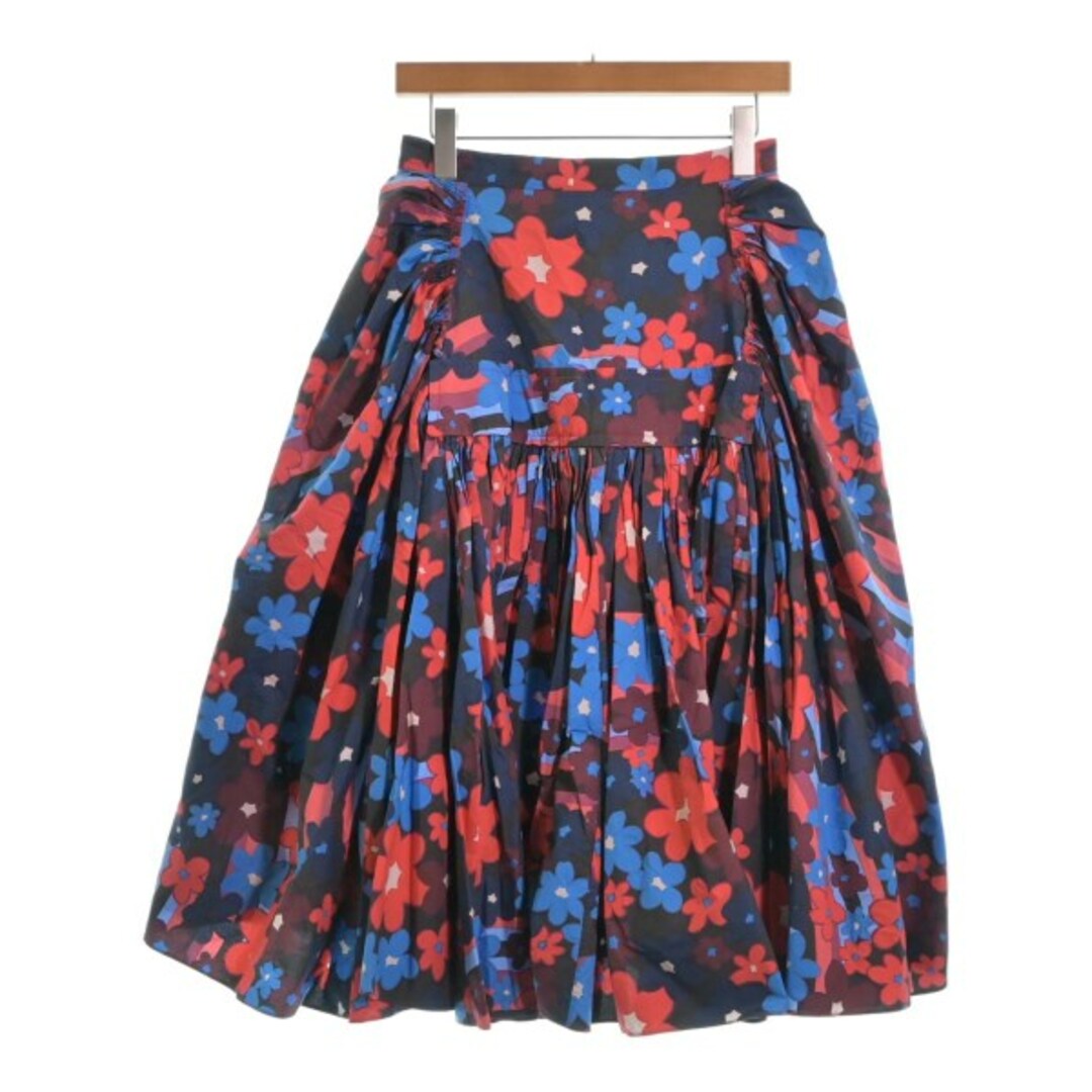 MARNI マルニ ロング・マキシ丈スカート 38(S位) 紺x赤x青等(花 MARNI マルニ ロング・マキシ丈スカート 38(S位) 紺x赤x青等(花