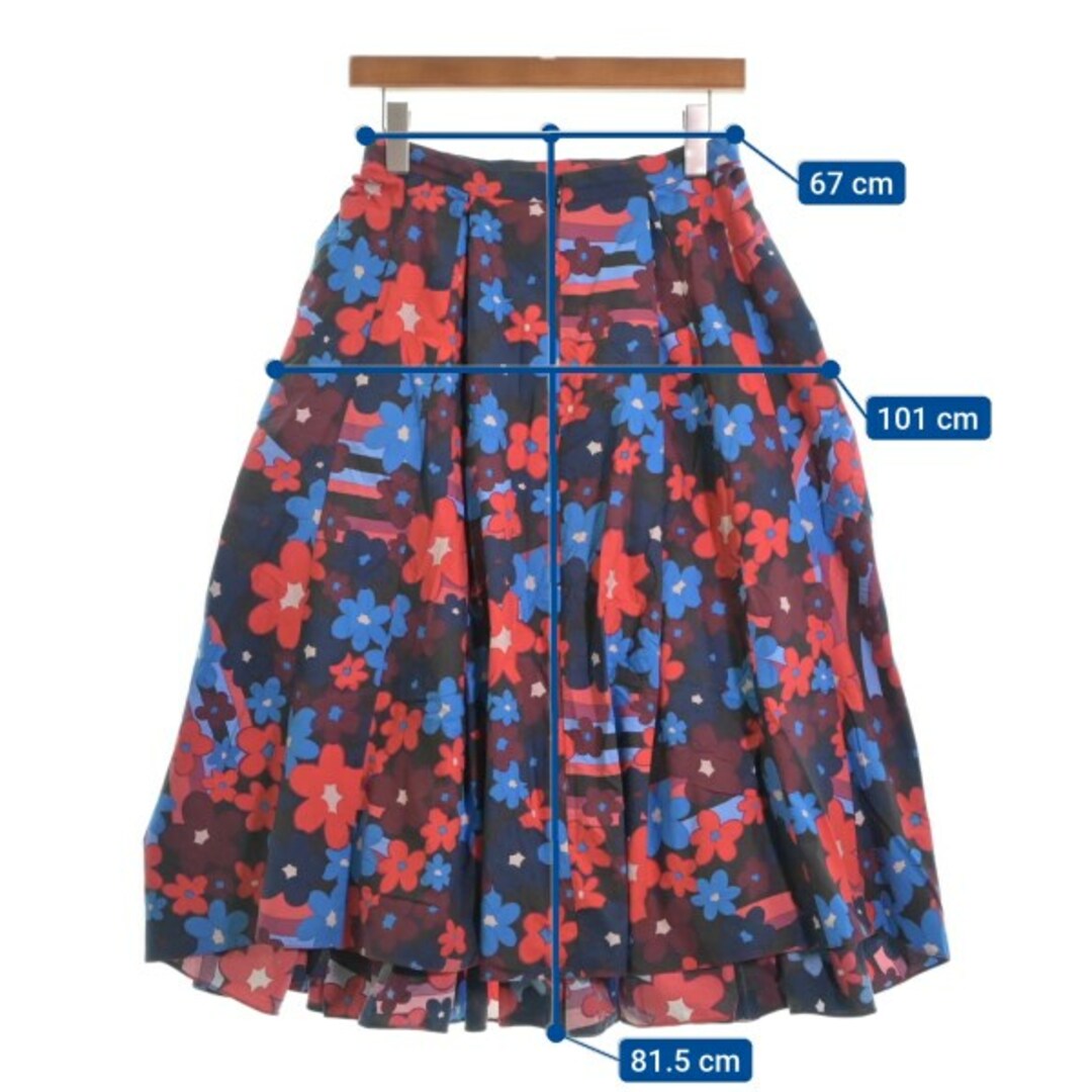 MARNI マルニ ロング・マキシ丈スカート 38(S位) 紺x赤x青等(花 MARNI マルニ ロング・マキシ丈スカート 38(S位) 紺x赤x青等(花