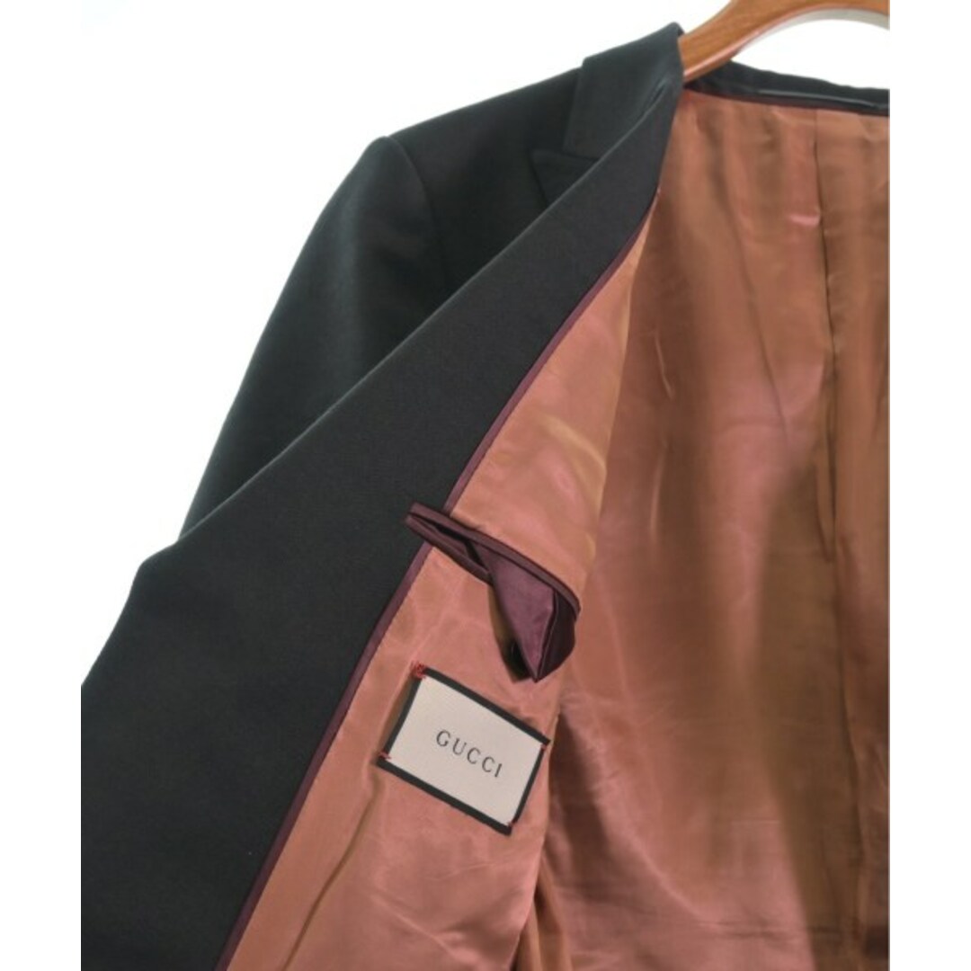 GUCCI - GUCCI グッチ テーラードジャケット 46(M位) 黒x赤x緑等 GUCCI - GUCCI グッチ テーラードジャケット 46(M位) 黒x赤x緑等