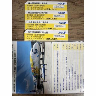 ANA株主優待券 ４枚(搭乗可能期間 2023/12/1〜2024/11/30)(その他)