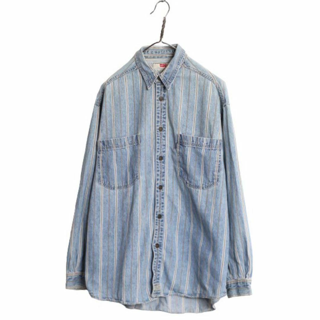 Levi's - 90s リーバイス ストライプ コットン 長袖 シャツ Levi's - 90s リーバイス ストライプ コットン 長袖 シャツ