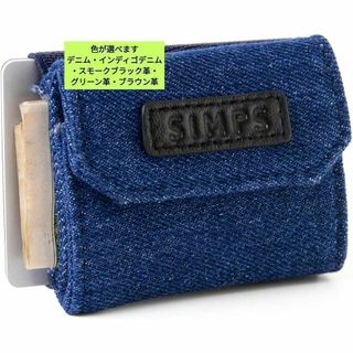 財布 極小財布 高級本革 デニム 選べる プレゼント まとめ買い ユニセックス(折り財布)