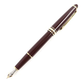 モンブラン(MONTBLANC)の美品△MONTBLANC モンブラン マイスターシュテュック クラシック ペン先14K Fニブ Pix ホワイトスター 万年筆 ボルドー ゴールド ドイツ製 メンズ(ペン/マーカー)