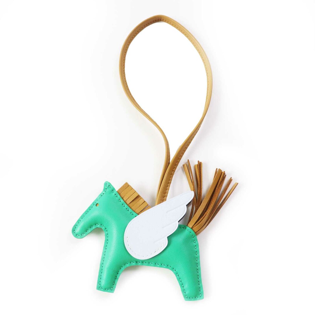 HERMES - 未使用品◎HERMES エルメス ロデオチャーム ペガサス PM ミント／セサミ／ブルーブリュム  アニョーミロ バッグチャーム U刻印 箱付き フランス製 正規品 レディース