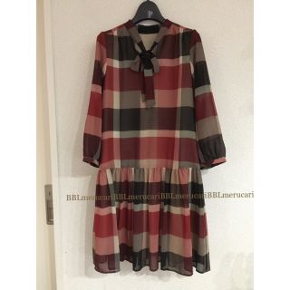 バーバリー(BURBERRY)の美品 ブルーレーベル クレストブリッジ ワンピース(ミニワンピース)